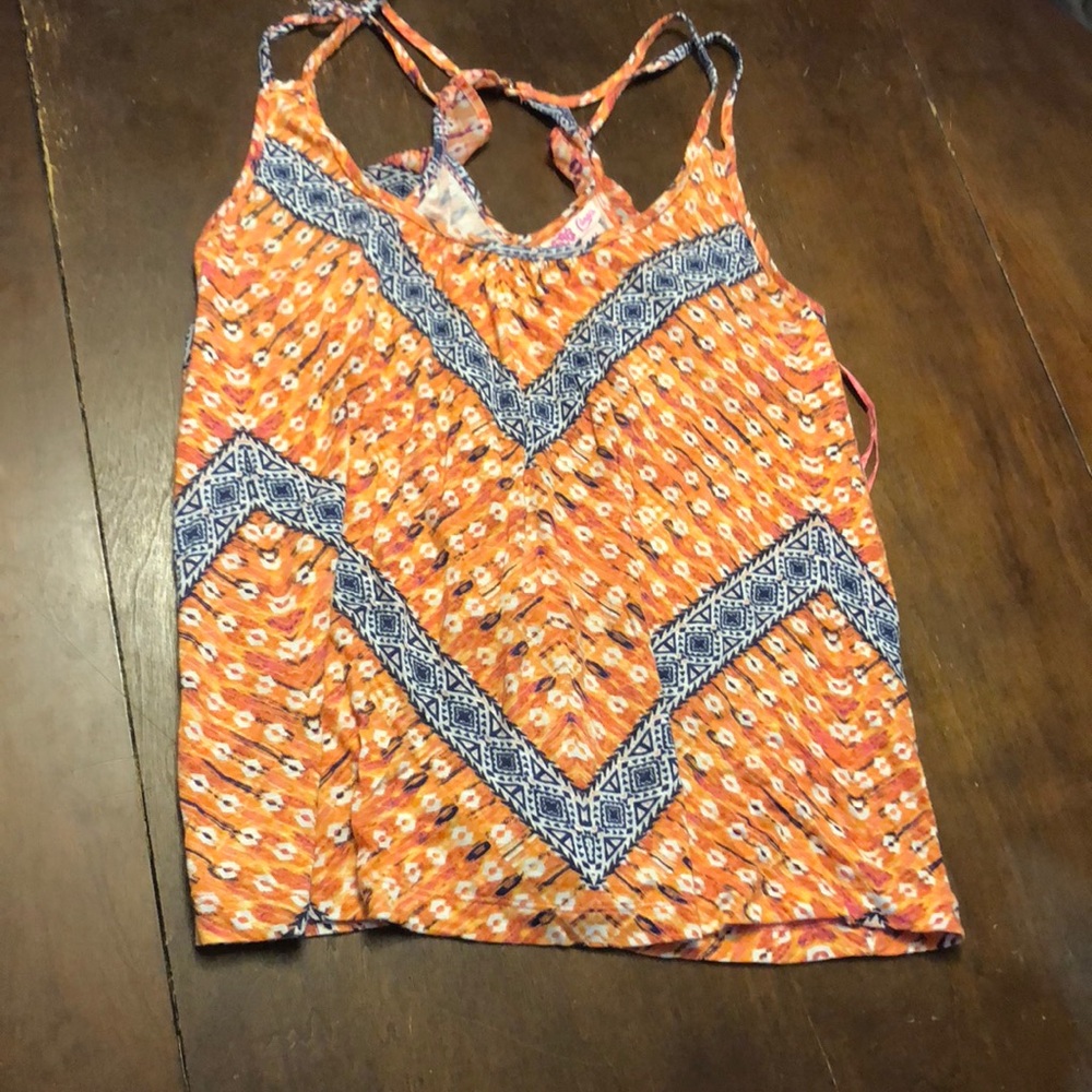 Orange tan top